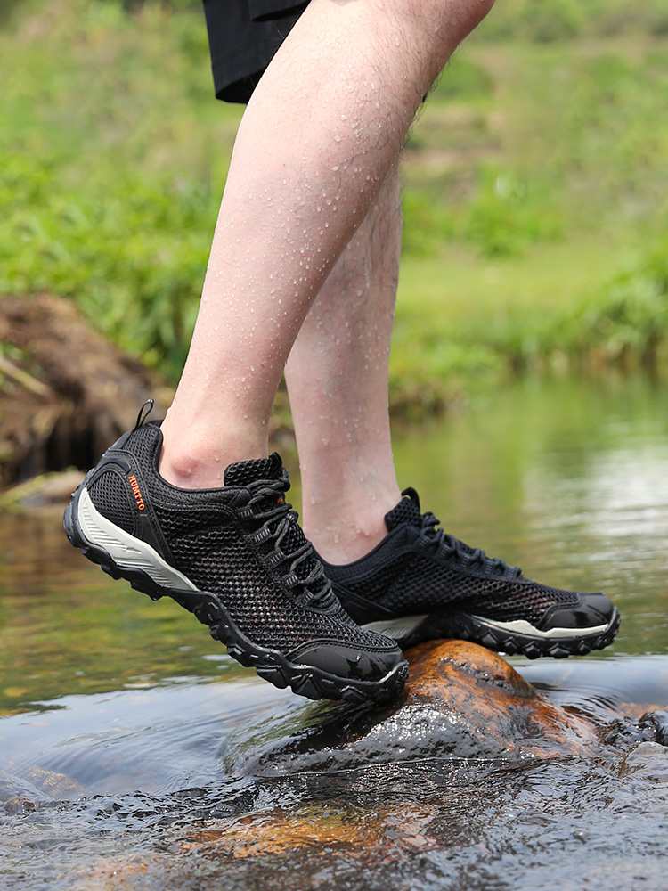 Humtto 屋外ウォーキングシューズ男性ハイキングシューズ - Reflective Night Running Shoes のレビューと価格