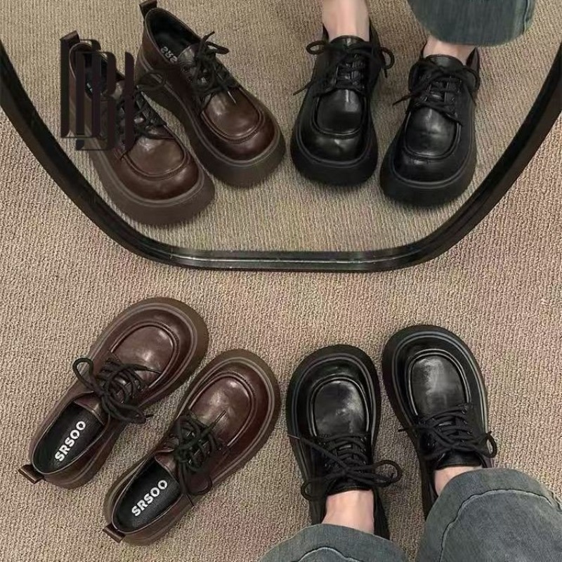 レディース ヴィンテージ ブラウン レースアップ プラットフ - Women'S Shoes のレビューと価格