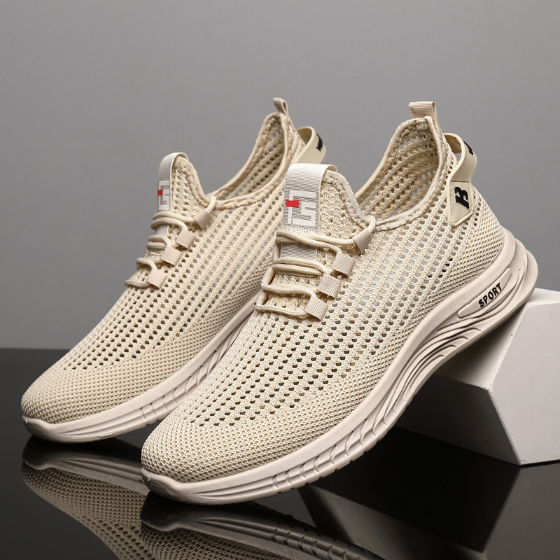 軽量メッシュニットトレーナー男性ソフトクッションソールデイリ - Shock Absorbing Gym Trainers のレビューと価格