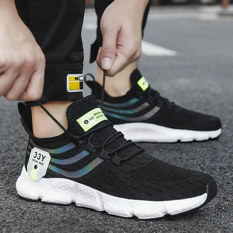 男性用の通気性メッシュのランニングシューズ,クラシックな滑り - Breathable Mesh Athletic Shoes のレビューと価格