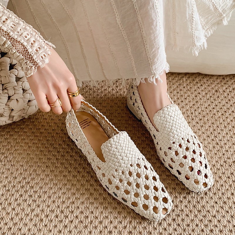 2026 ファッションホット販売本革編み込みサンダル女性ロー - Heels のレビューと価格