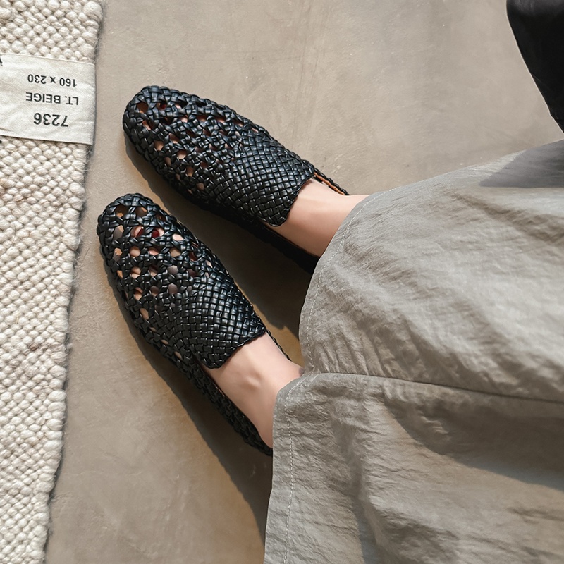 2026 ファッションホット販売本革編み込みサンダル女性ロー - Heels のレビューと価格