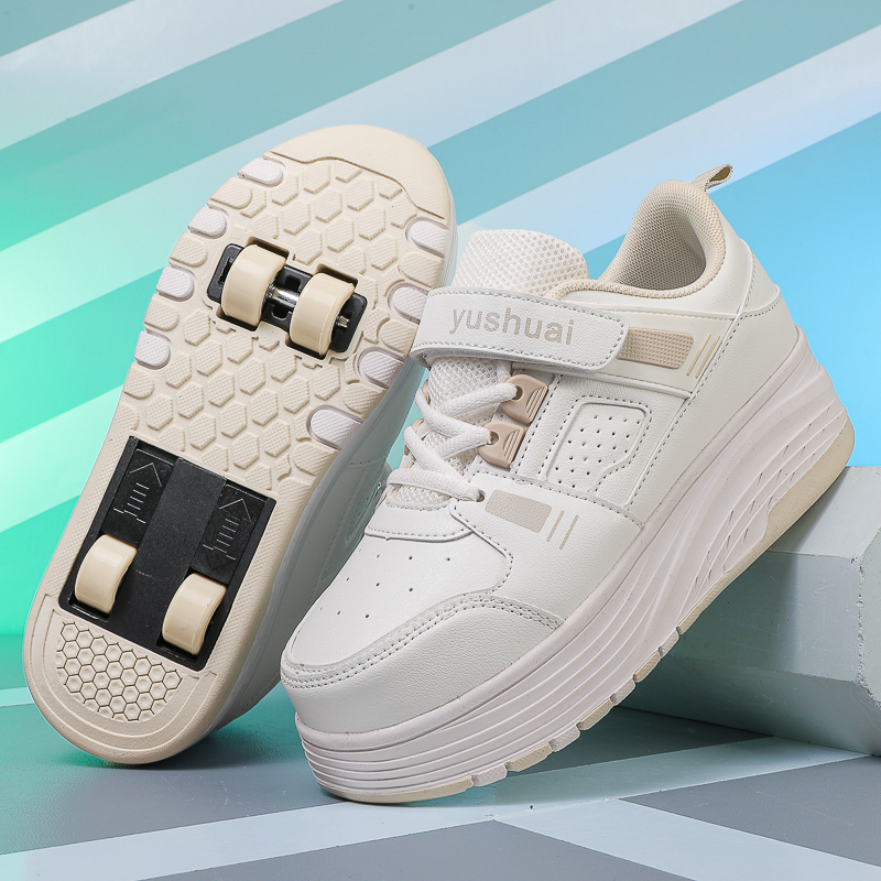 男の子向けの四輪ローラーブレード、学生や子供向けの目立たない - Men'S Shoes のレビューと価格